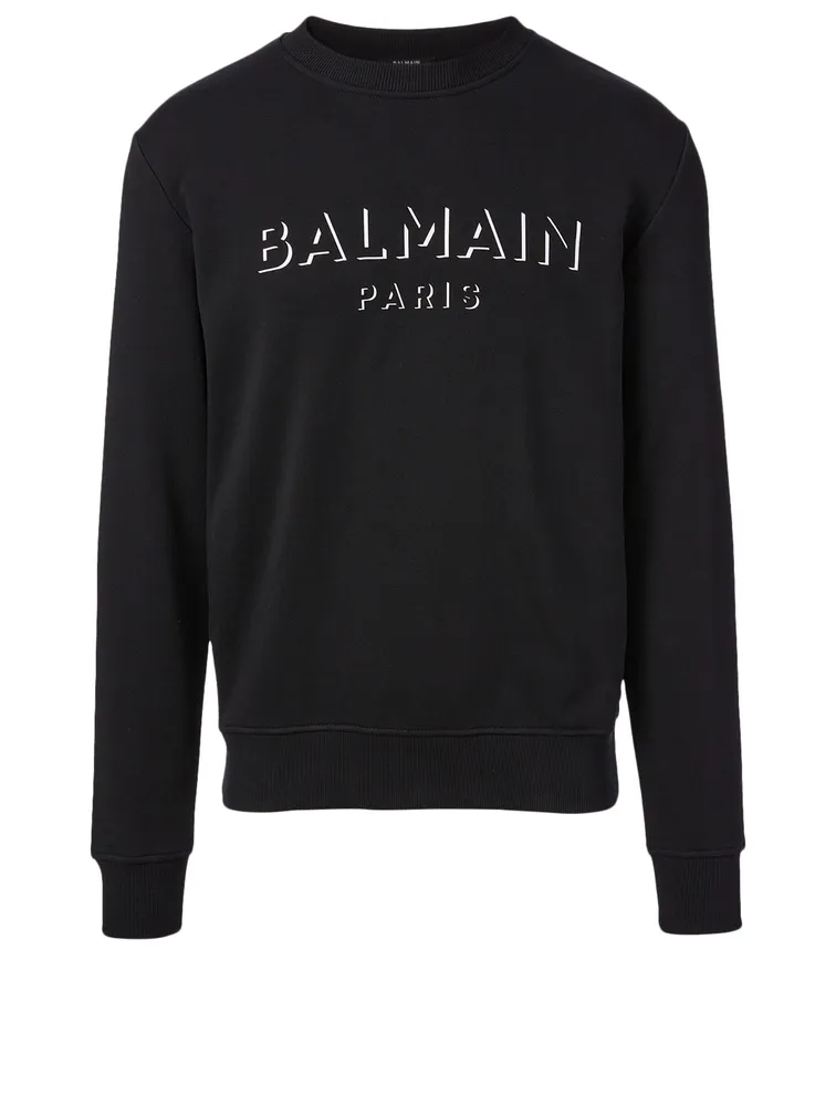 Cotton Sweatshirt With 3D Effect Logo
