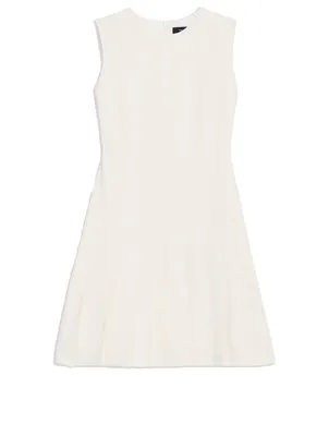 Crepe Pintuck Mini Dress