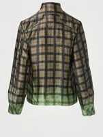 Cakool Silk-Blend Shirt Check Print