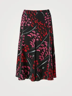 Printed Midi Skirt