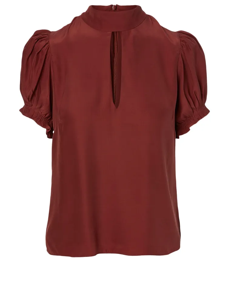 Silk Short-Sleeve Top
