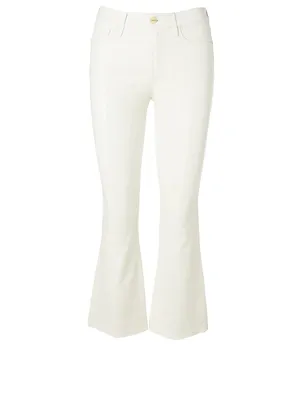Leather Le Crop Mini Bootcut Jeans