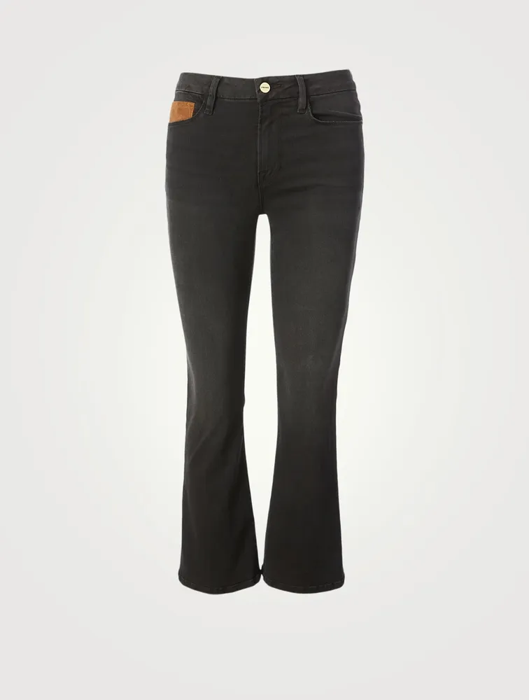 Le Cropped Mini Boot Suede Mix Jeans