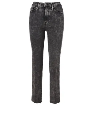 Le Sylvie Ultra High-Waisted Jeans With Raw Edge