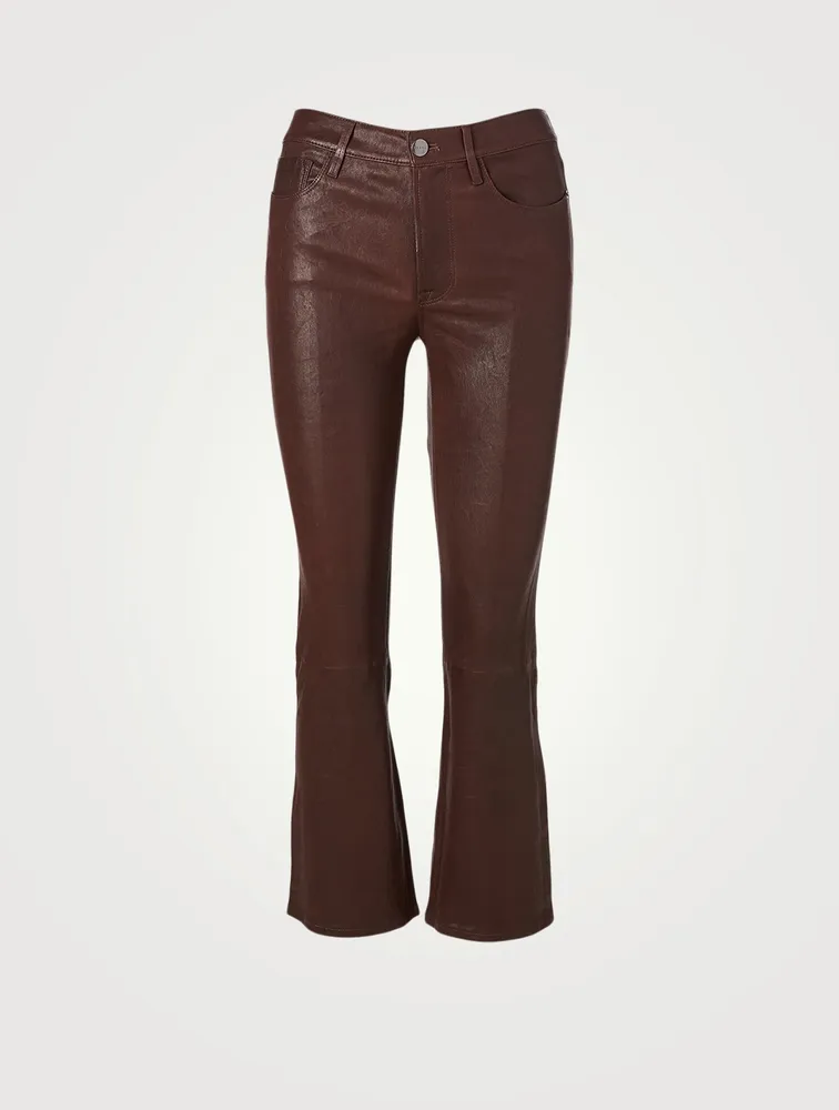 Le Crop Mini Boot Leather Pants
