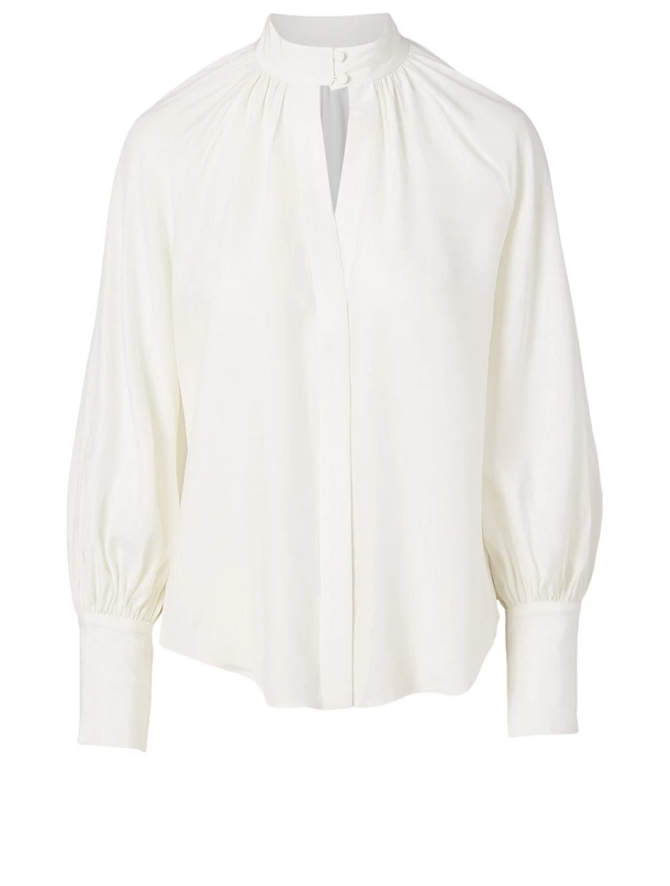 Femme Silk Keyhole Blouse