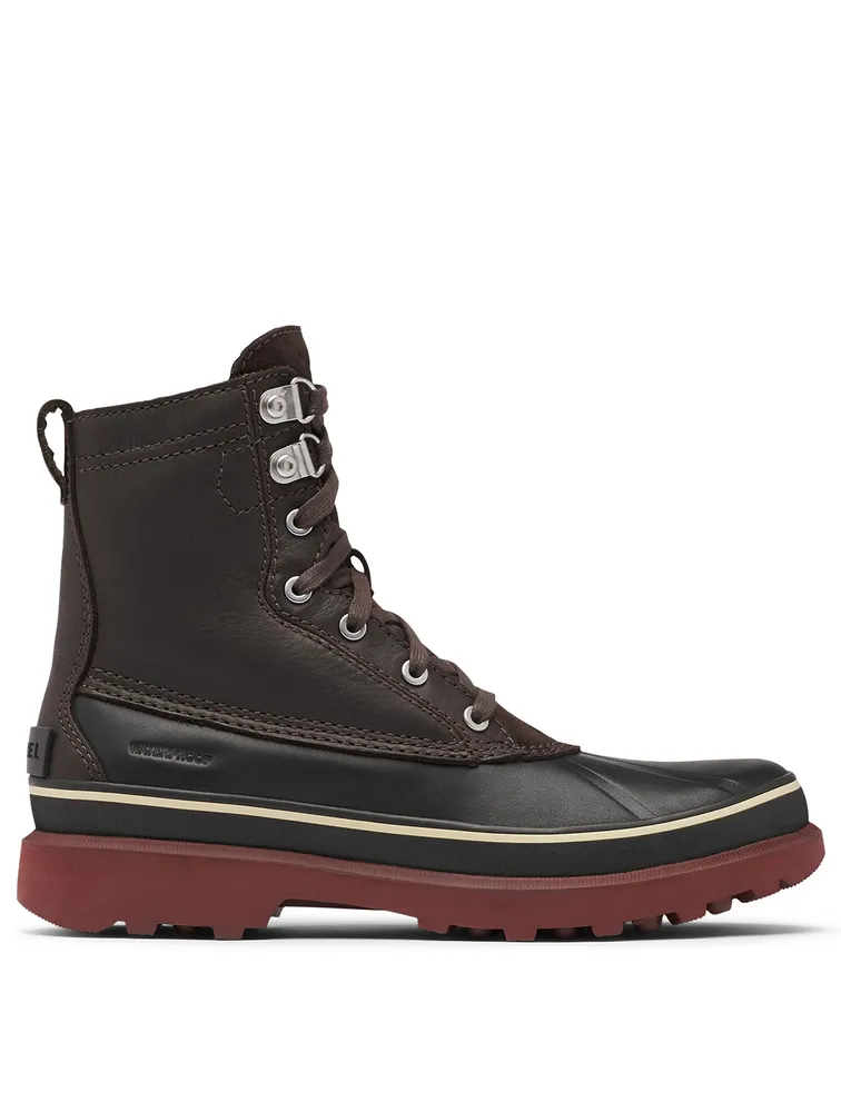 Caribou Leather Lace-Up Winter Boots