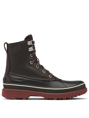 Caribou Leather Lace-Up Winter Boots