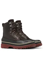 Caribou Leather Lace-Up Winter Boots
