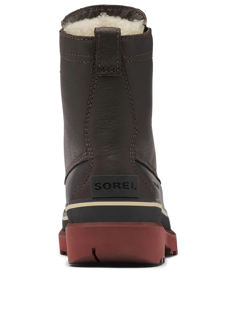 Caribou Leather Lace-Up Winter Boots