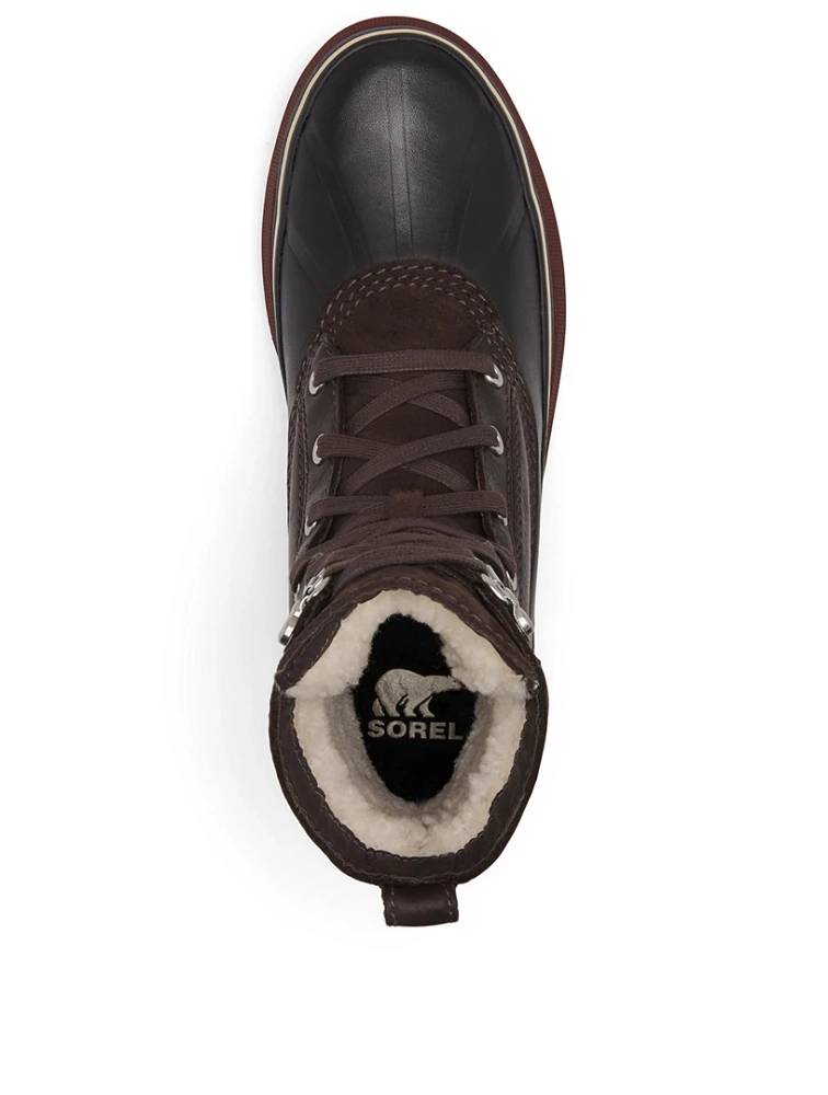 Caribou Leather Lace-Up Winter Boots
