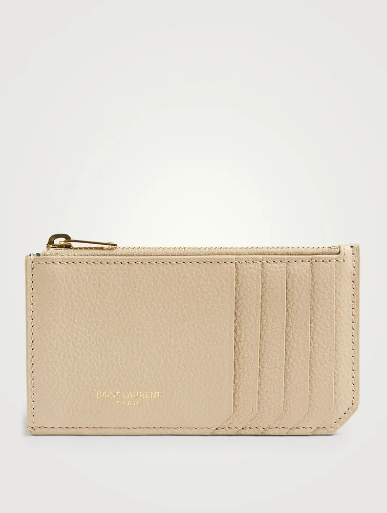 Fragments Leather Zip Card Holder
