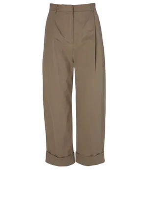 High-Waisted Chino Pants