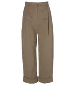 High-Waisted Chino Pants