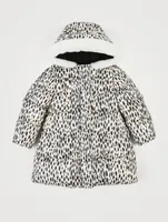 Mile Jacquard Nylon Coat Animal Print