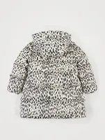 Mile Jacquard Nylon Coat Animal Print
