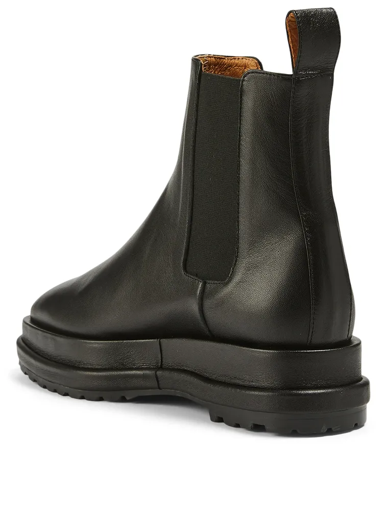 Leather Platform Chelsea Boots