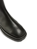 Leather Platform Chelsea Boots