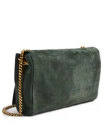 Medium Kate YSL Monogram Suede And Leather Chain Bag