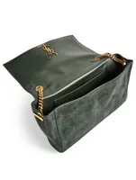 Medium Kate YSL Monogram Suede And Leather Chain Bag