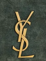 Medium Kate YSL Monogram Suede And Leather Chain Bag