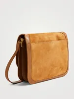 Medium Solferino YSL Monogram Suede Bag