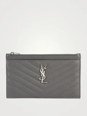 Large YSL Monogram Leather Pouch