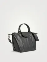 Small Le Pliage Leather Top Handle Bag