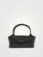 Small Le Pliage Leather Top Handle Bag