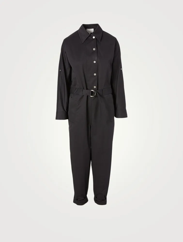 Cotton-Blend Utility Jumpsuit
