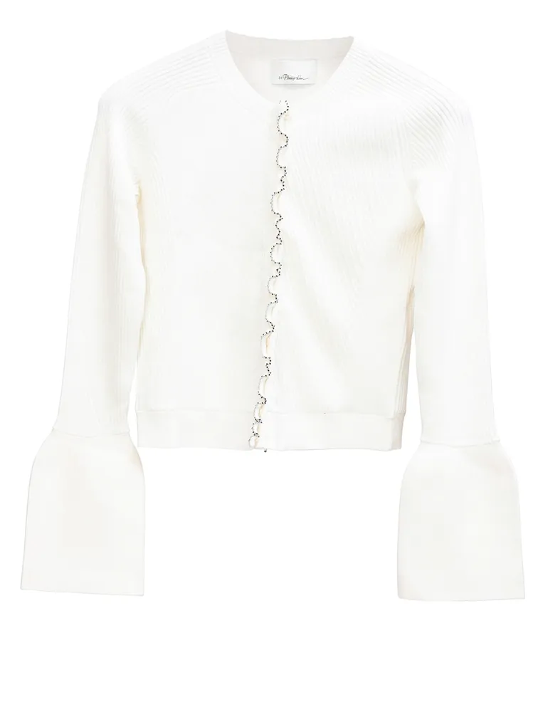 Wool Ribbed Cardigan