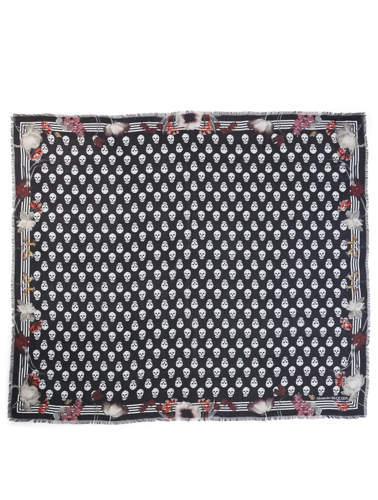 Modal Night Flower Biker Skull Scarf