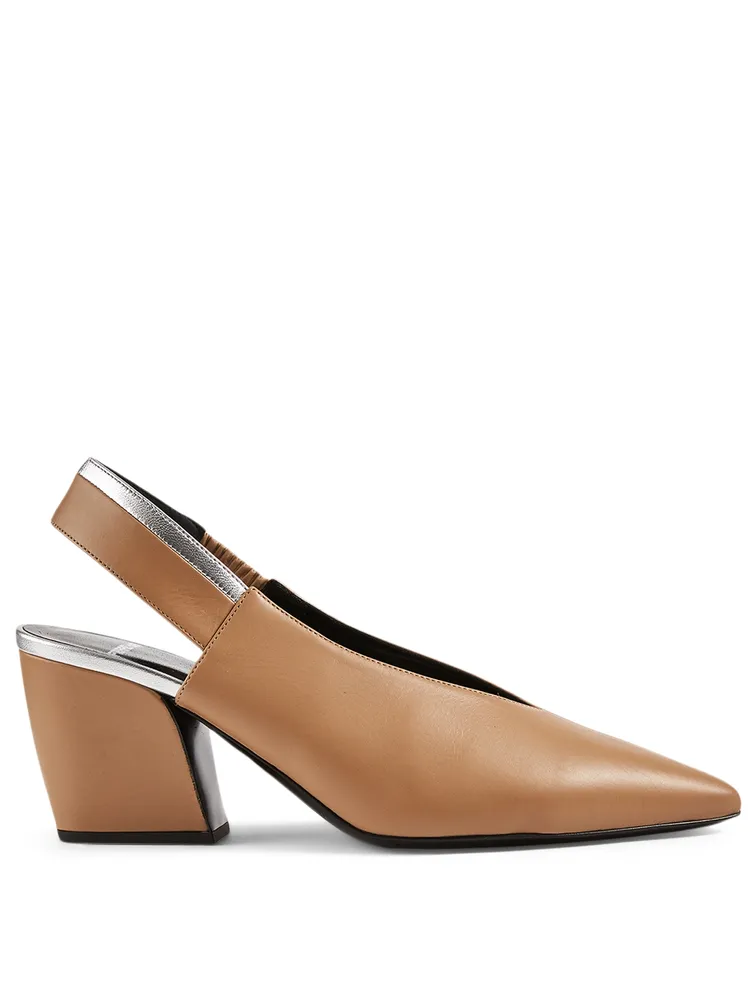Alpha Leather Slingback Pumps