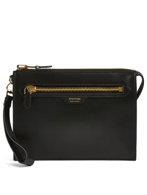 Leather Portfolio Pouch Bag