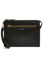 Leather Portfolio Pouch Bag
