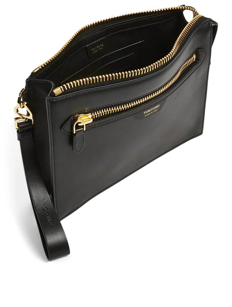 Leather Portfolio Pouch Bag