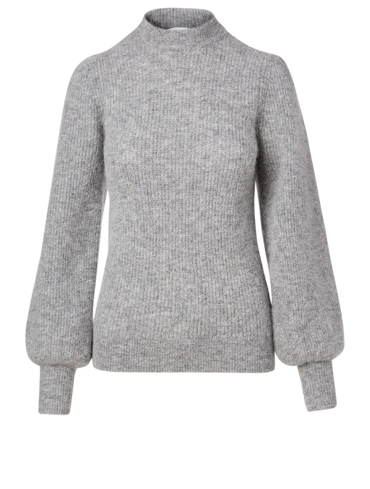Alpaca And Merino Mockneck Sweater