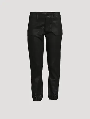 Mayslie Jogger Pants With Luxe Coating