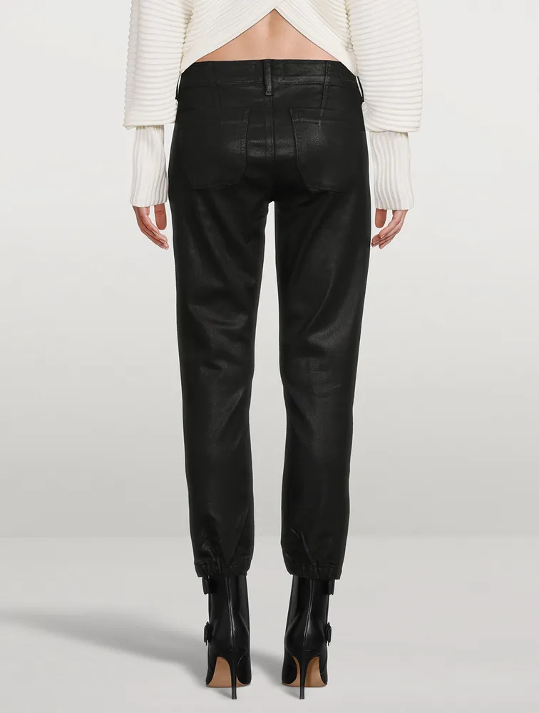 Mayslie Jogger Pants With Luxe Coating