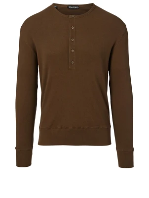 Ribbed Henley Top