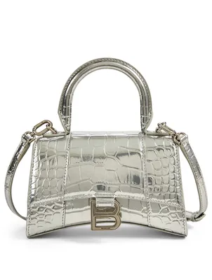 Extra Small Hourglass Metallic Leather Bag