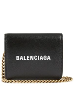 Mini Everyday Cash Leather Wallet With Chain