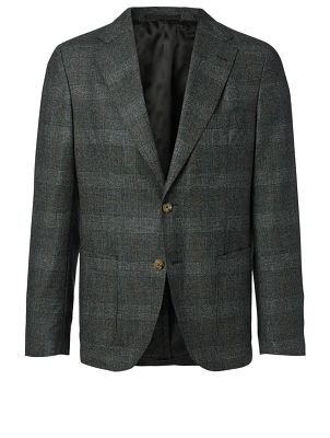Wool Jacket Plaid Print