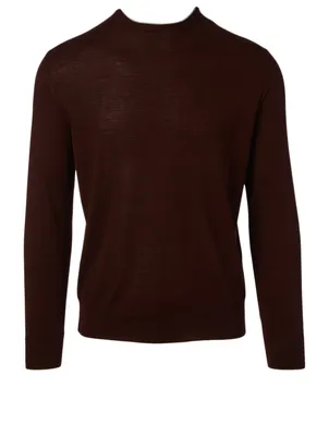 Wool And Silk Crewneck Sweater