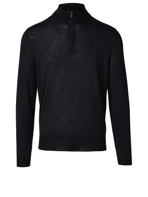 Wool Quarter Zip Sweater