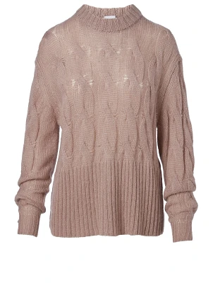 Trust Wool-Blend Cable Knit Sweater