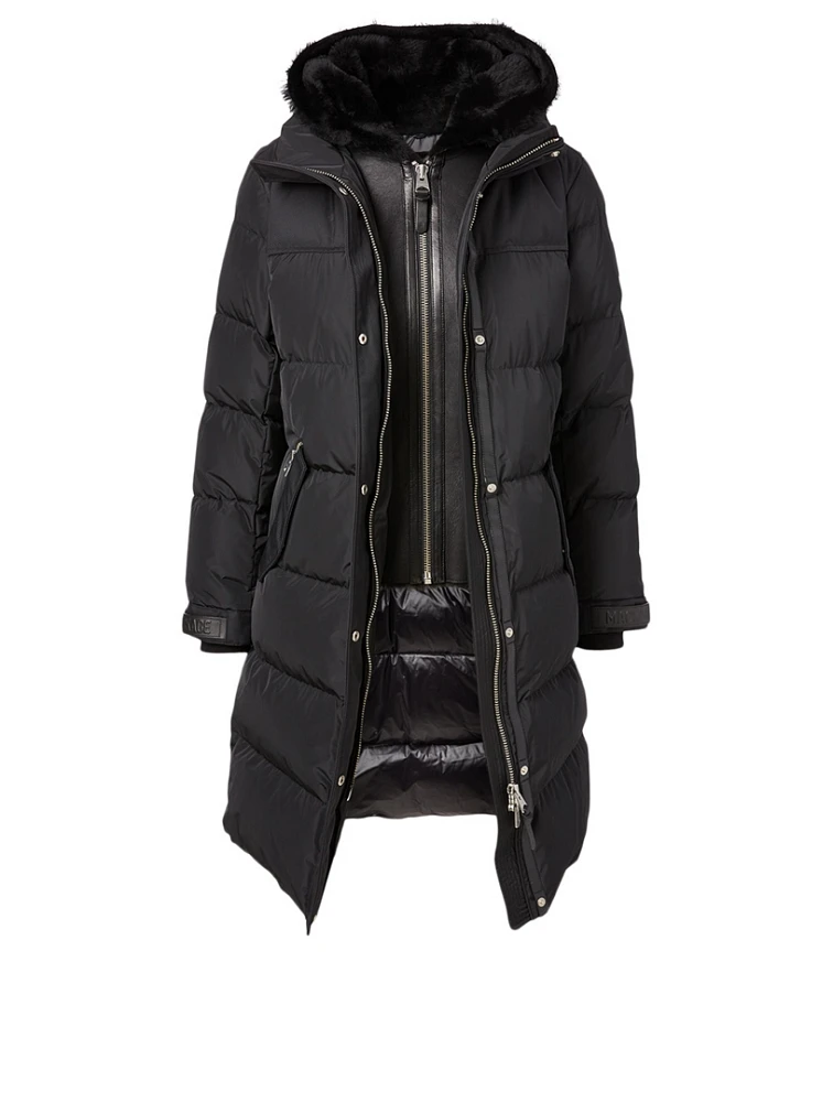 Luisa 2-in-1 Shearling Down Coat