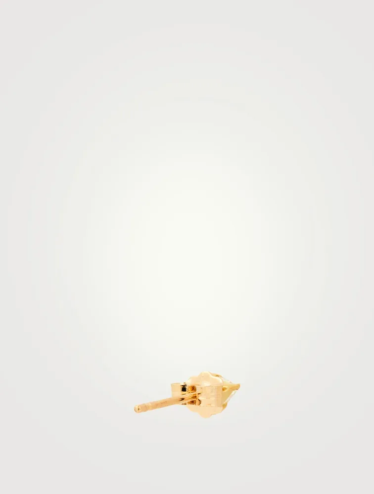 Trillion-Cut Diamond Stud Earring