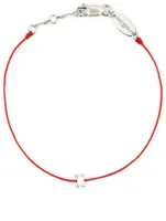 Comtesse 18K White Gold String Bracelet With Diamond
