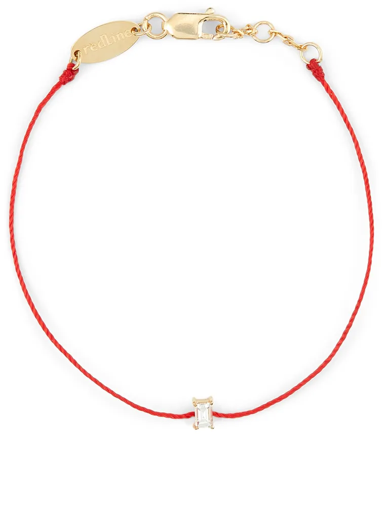 Comtesse 18K Gold String Bracelet With Diamond